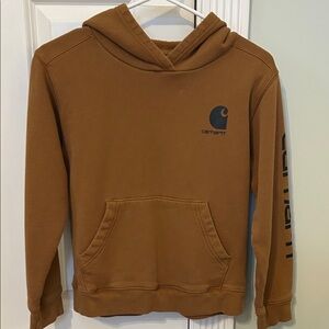 Carhartt Tan Hoodie with Logo boys medium